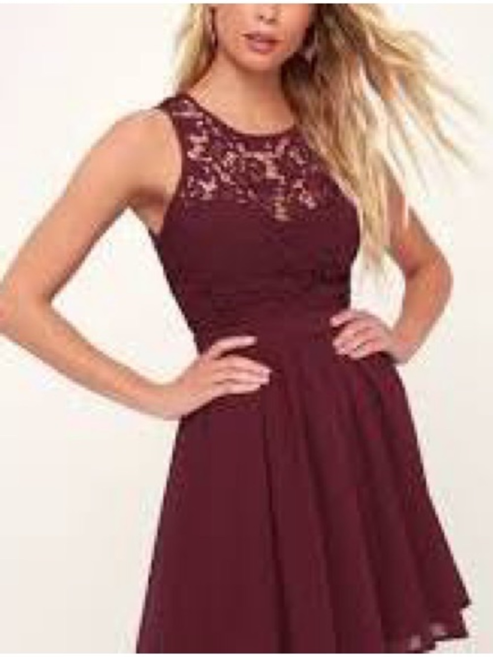 Lulus Romantic Tale in Burgundy